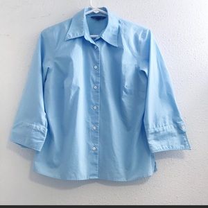 Land’s End Blue button down shirt size 10P petite